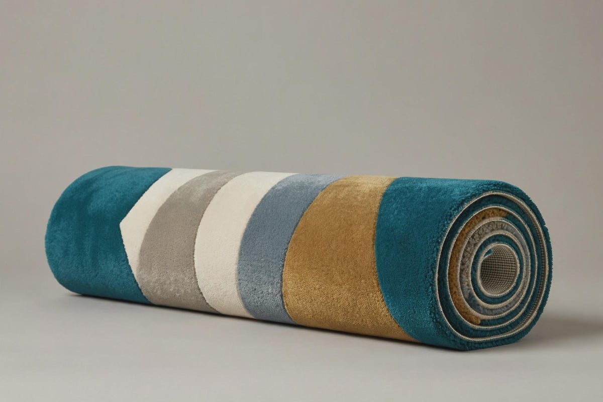 Abstract Hand Tufted Rug Modern Wave Area Rug