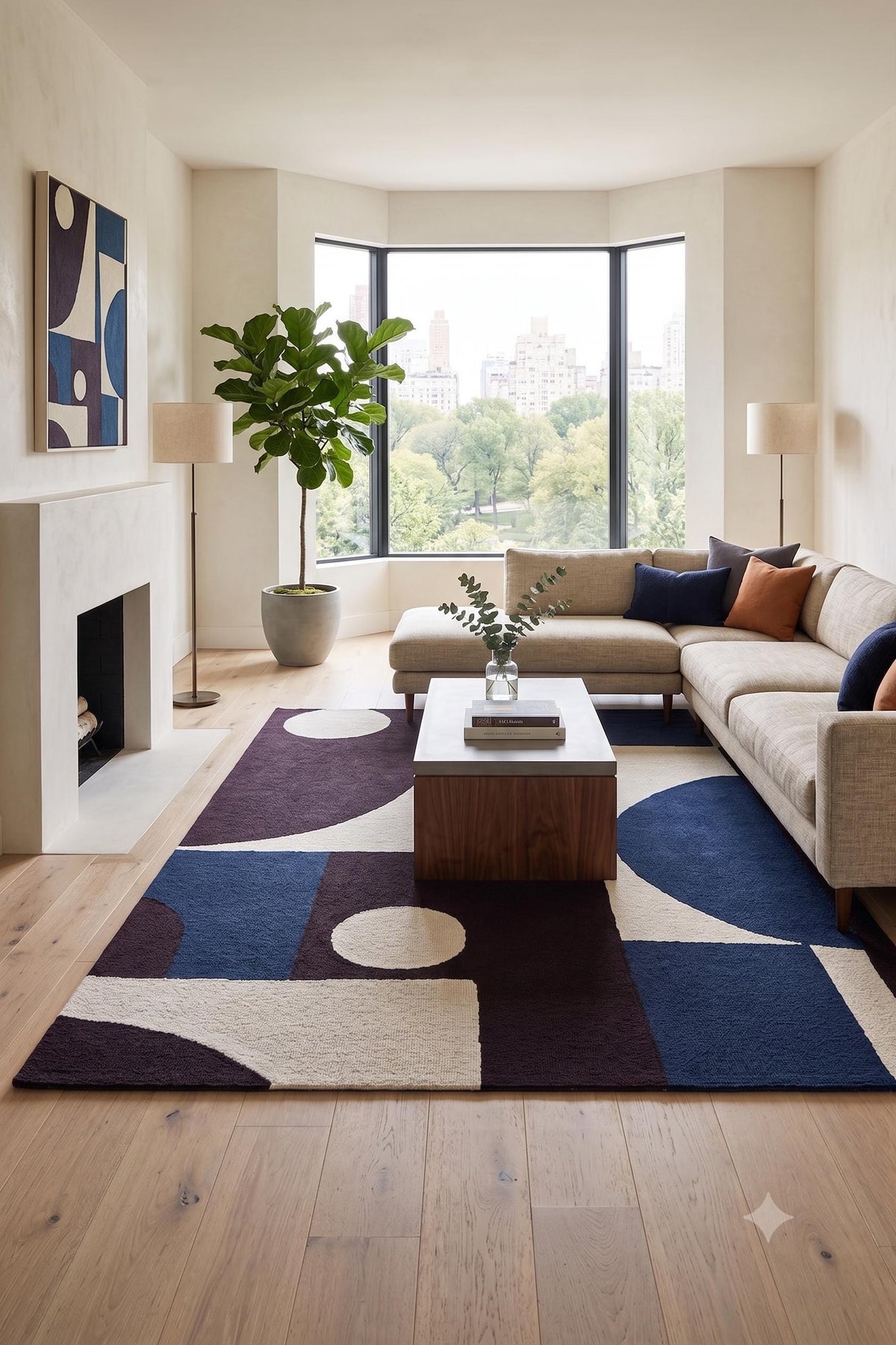 Modern Geometric Tufted Area Rug