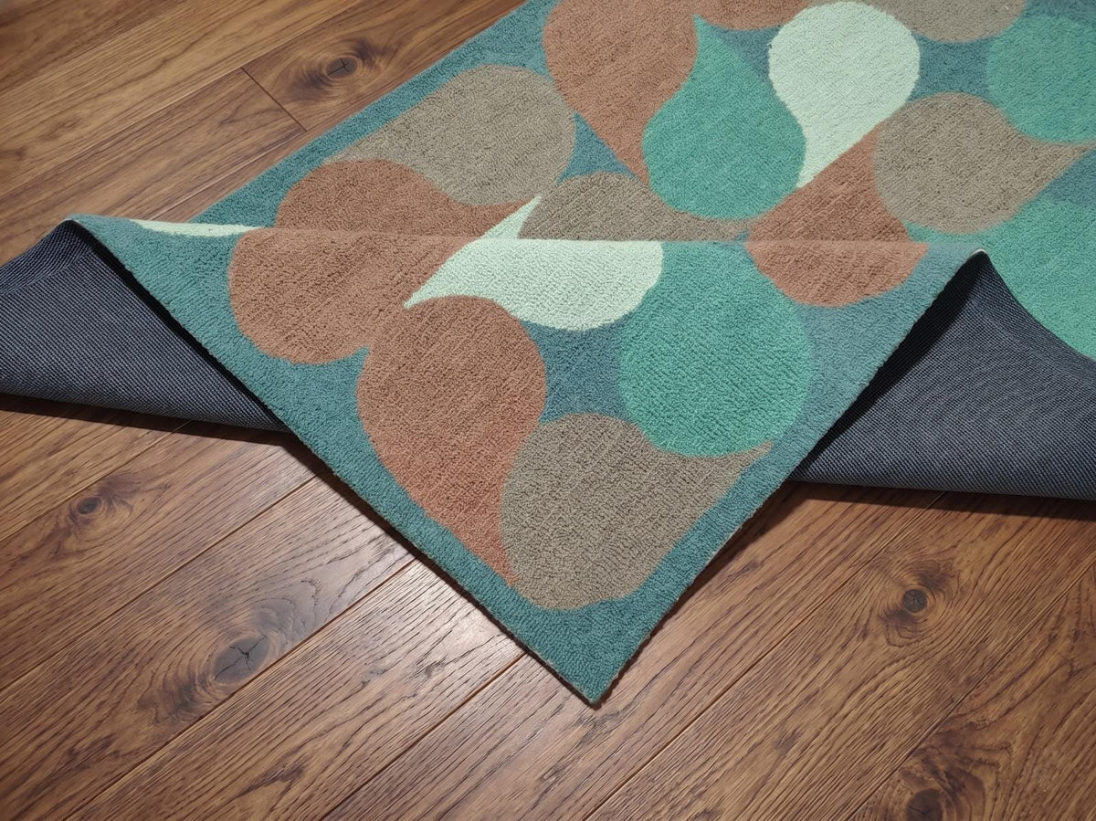 Hand Tufted Wool Area Rug, Modern Abstract
