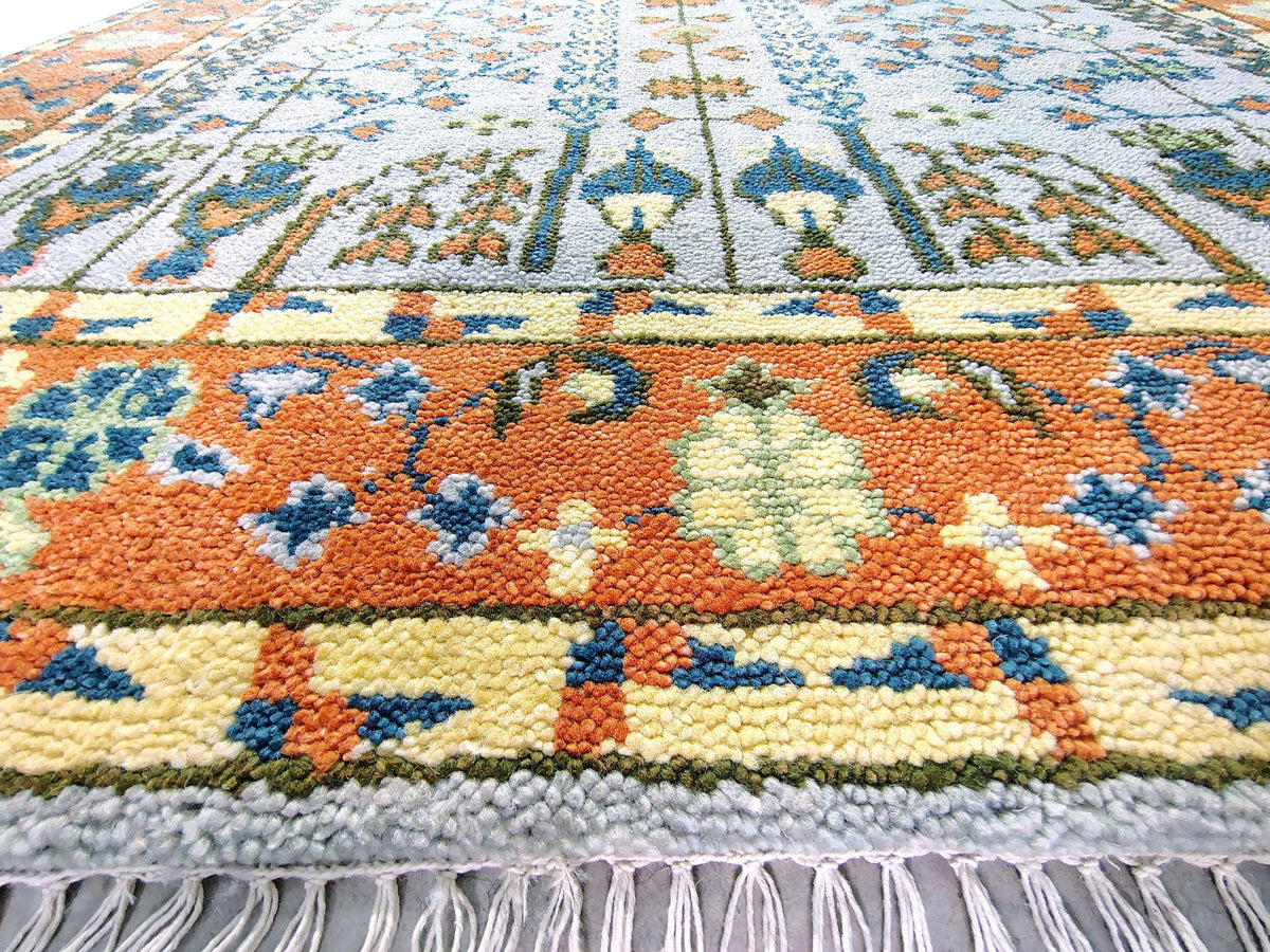 Hand-Knotted Wool Area Rug