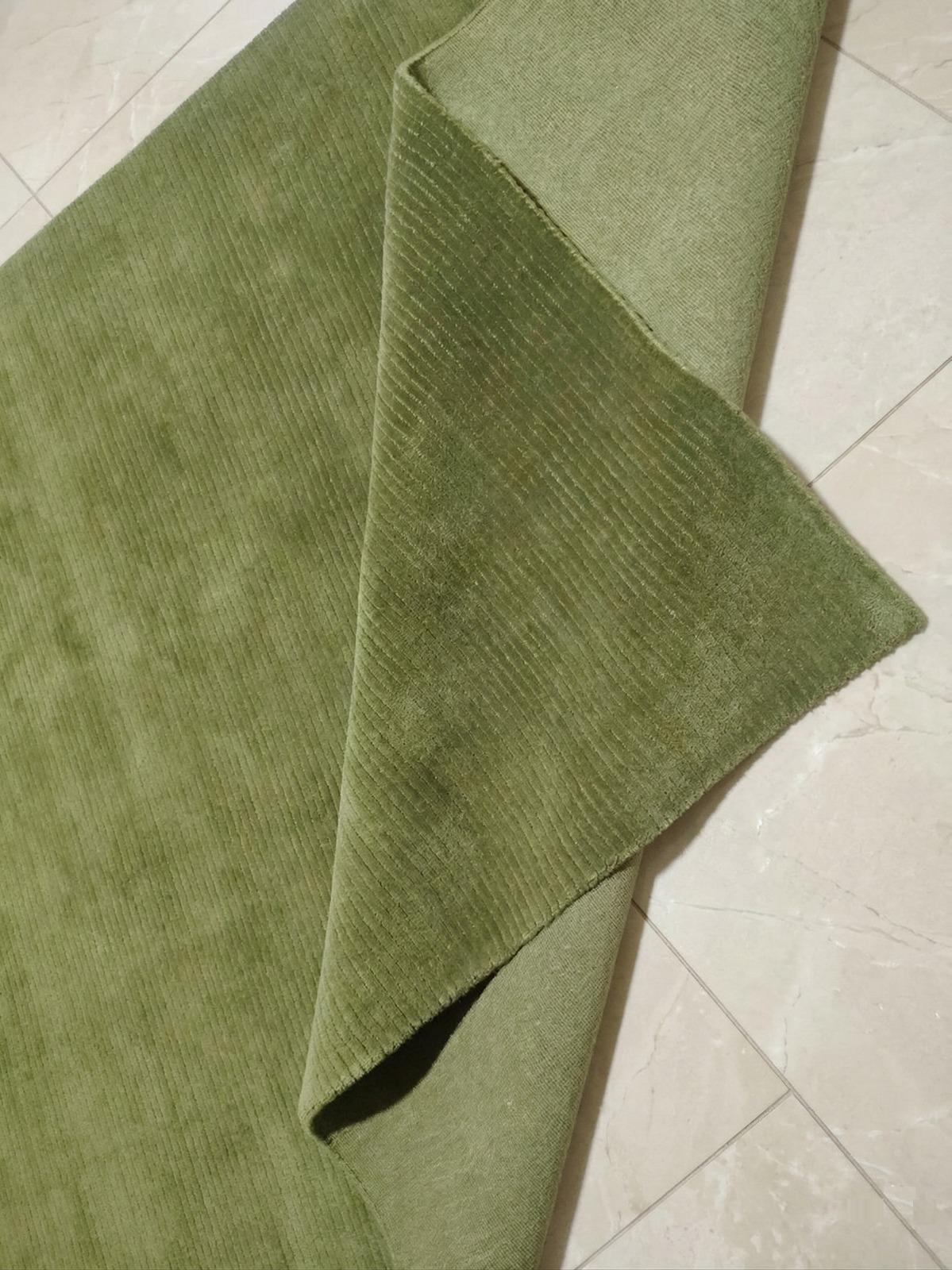 Olive Green Area Rug, Modern Minimalist Rug