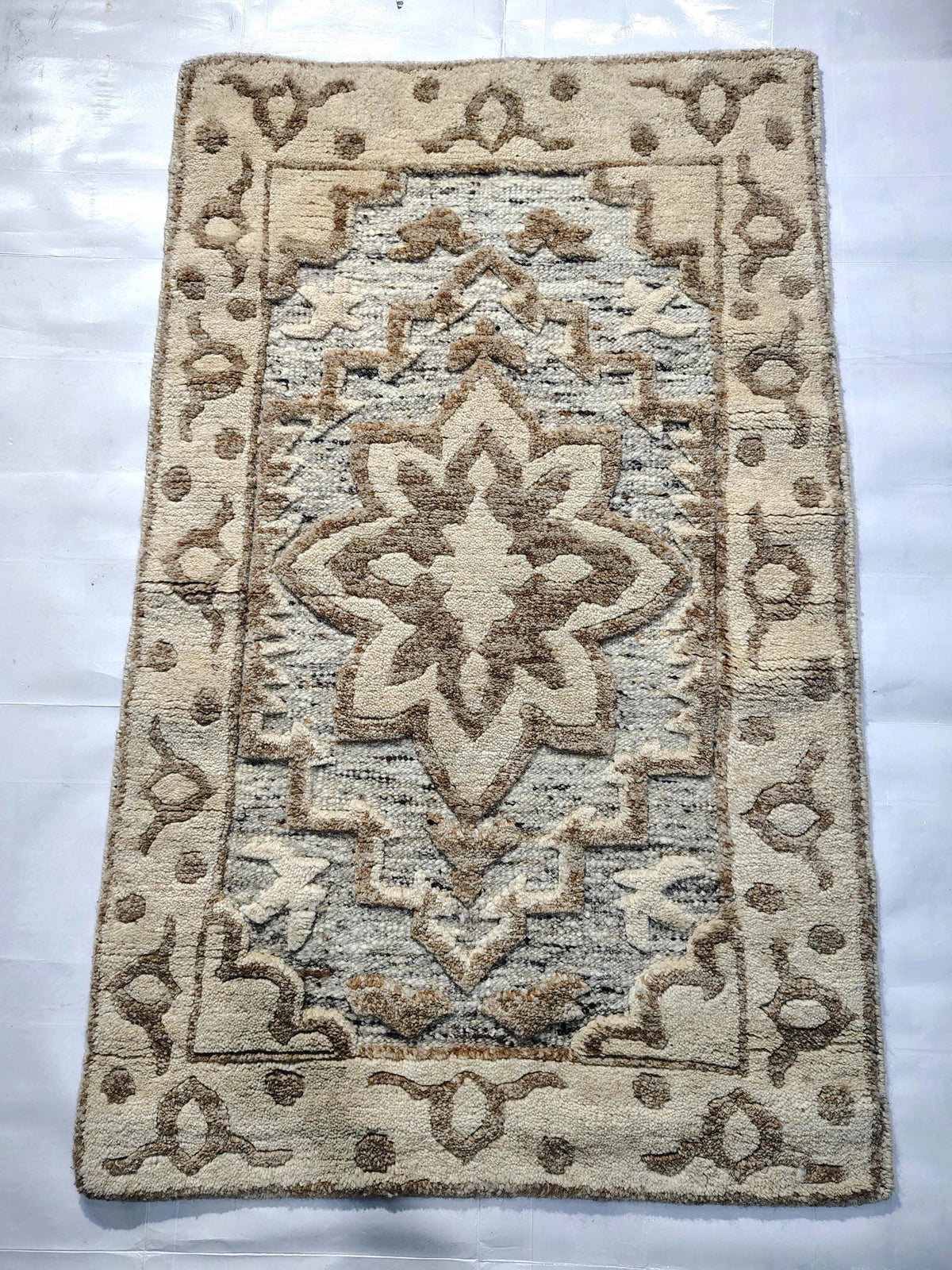 Hand Knotted Wool Area Rug