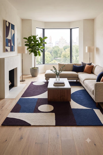 Modern Geometric Tufted Area Rug
