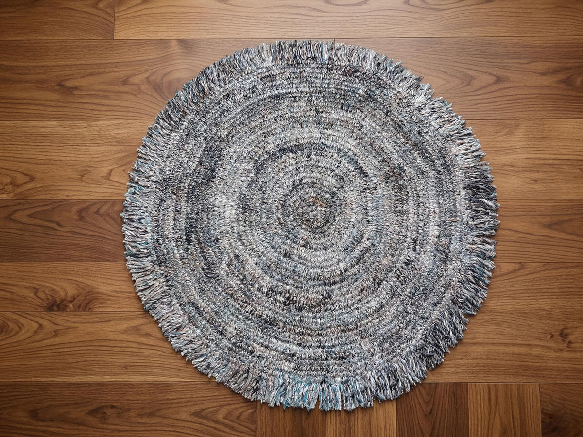Macrame Carpet, Round Crochet Carpet, Floor Rug, Decorative Carpet, Knitted Carpet