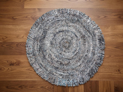 Macrame Carpet, Round Crochet Carpet, Floor Rug, Decorative Carpet, Knitted Carpet