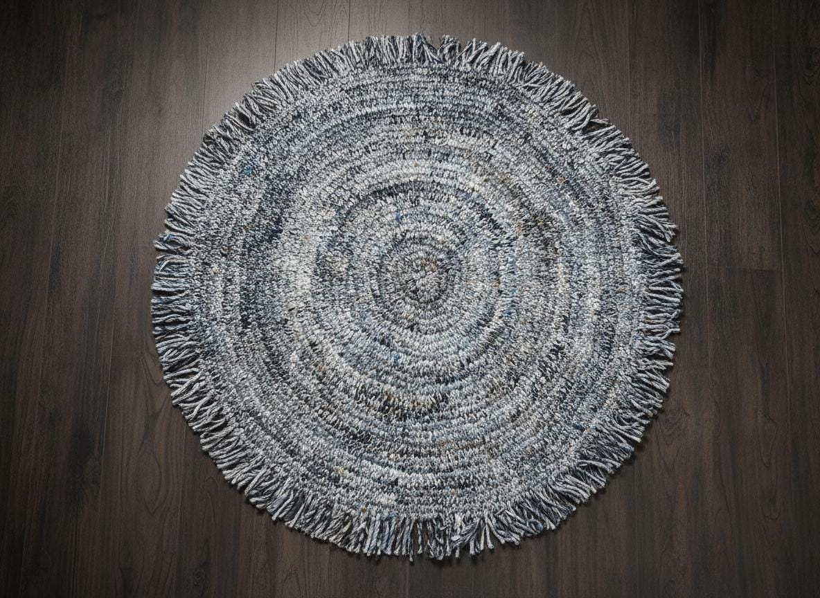 Macrame Carpet, Round Crochet Carpet, Floor Rug, Decorative Carpet, Knitted Carpet