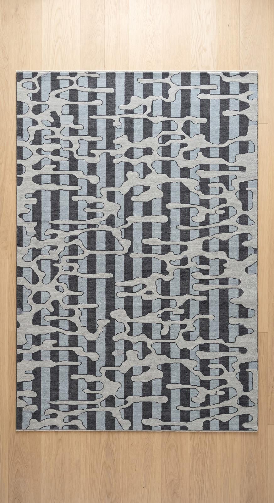 Modern Abstract Geometric Area Rug, Hand Tufted