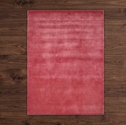 Blush Cardinal Hand Loom Wool Rug, Modern Minimalist Area Mat
