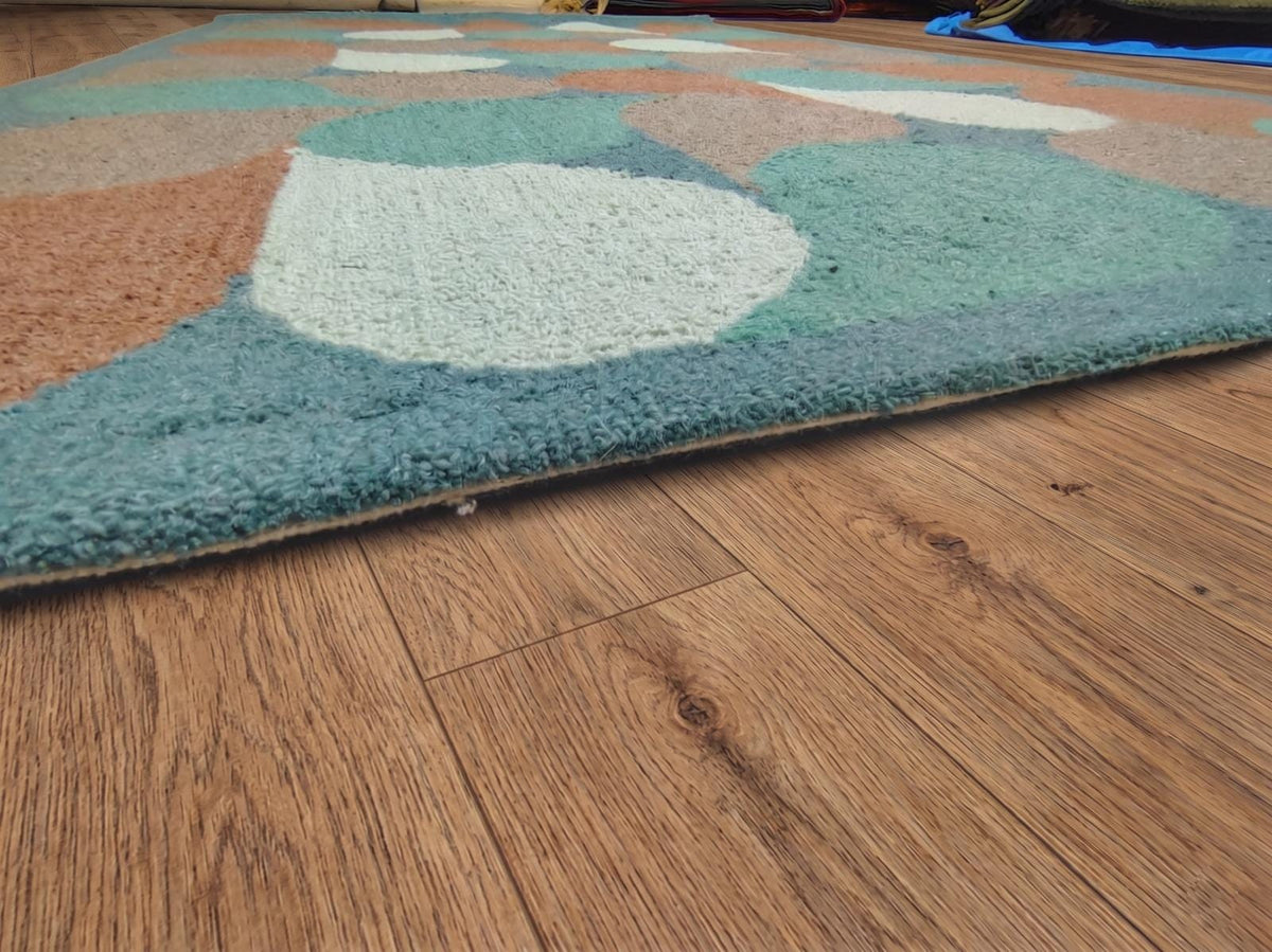 Hand Tufted Wool Area Rug, Modern Abstract
