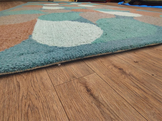 Hand Tufted Wool Area Rug, Modern Abstract