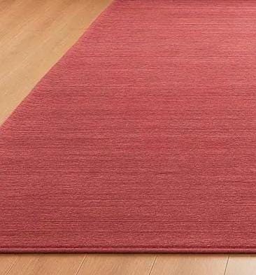 Blush Cardinal Hand Loom Wool Rug, Modern Minimalist Area Mat