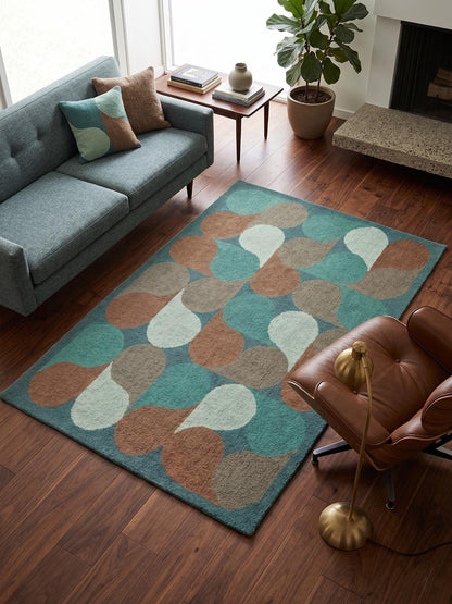 Hand Tufted Wool Area Rug, Modern Abstract