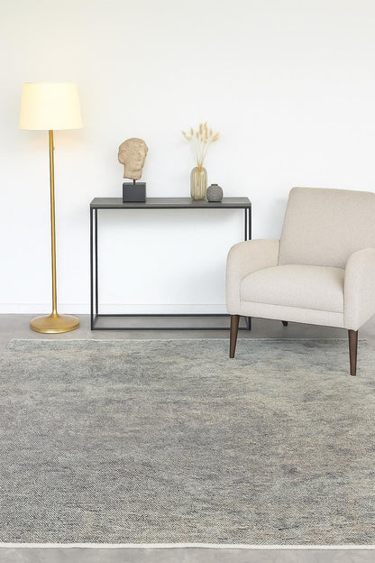 Hand Knoted Wool Area Rug, Neutral Textured Rug