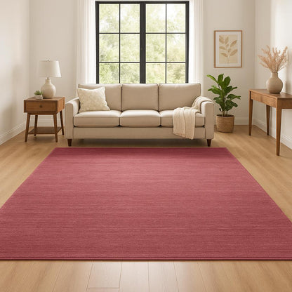 Blush Cardinal Hand Loom Wool Rug, Modern Minimalist Area Mat