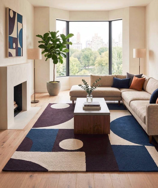 Modern Geometric Tufted Area Rug