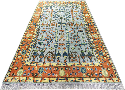 Hand-Knotted Wool Area Rug