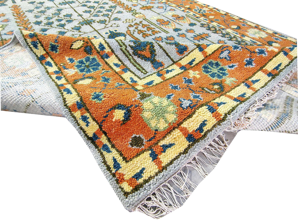 Hand-Knotted Wool Area Rug