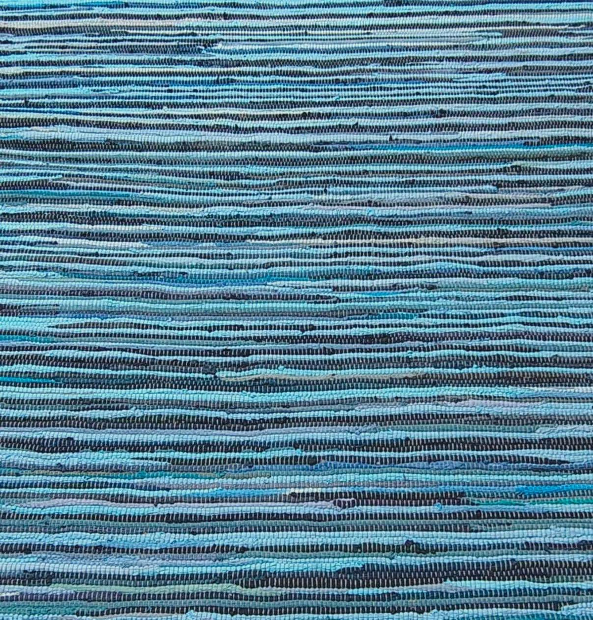 Handwoven Blue Striped Rug