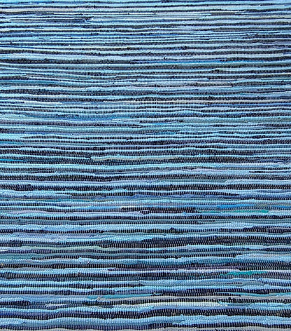 Handwoven Blue Striped Rug