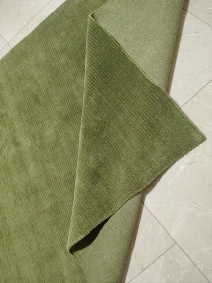 Olive Green Area Rug, Modern Minimalist Rug